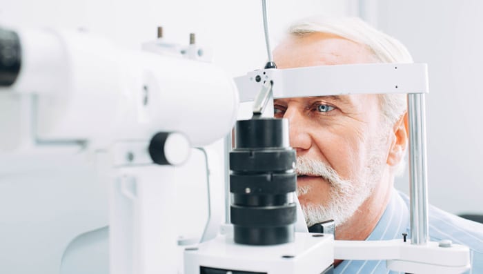 A man getting an eye exam